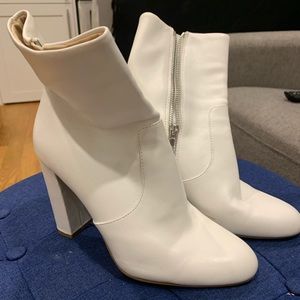 Steve Madden Editor Ankle Boot White